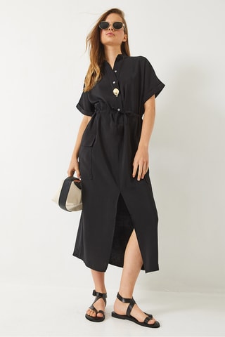 Vestido midi - Preto