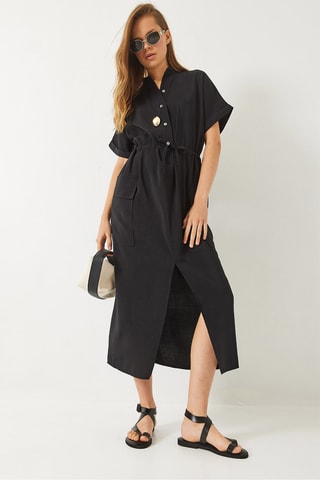 Vestido midi - Preto