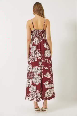 Vestido comprido - Bordô