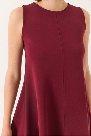 Vestido trapézio - Bordô