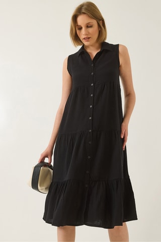 Vestido-camisa - Preto