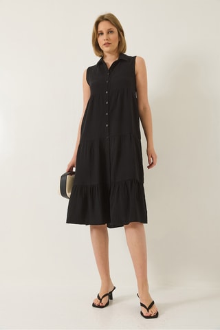 Vestido-camisa - Preto