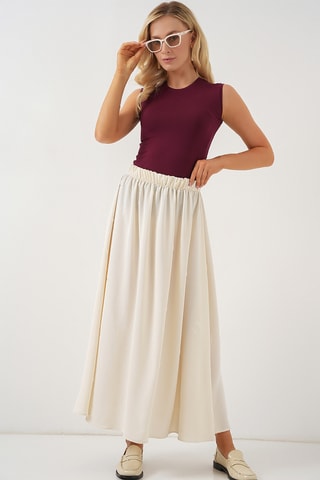 Saia comprida - Bege