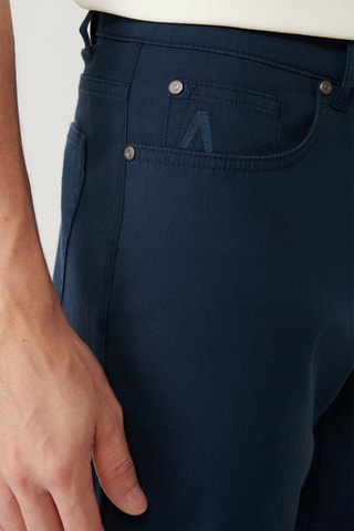 Calças slim - Azul-marinho