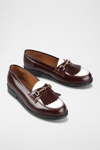 Mocassins de couro - Bordô