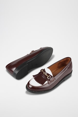 Mocassins de couro - Bordô