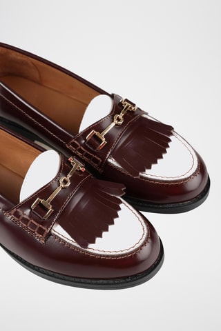 Mocassins de couro - Bordô