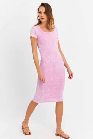 Vestido T-shirt tie-dye - Rosa