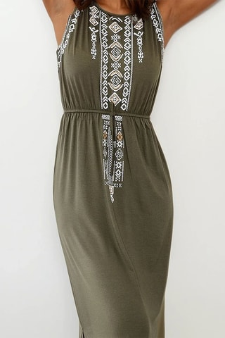 Vestido direito - Caqui