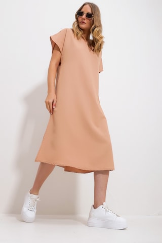 Vestido direito - Salmão