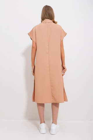 Vestido direito - Salmão