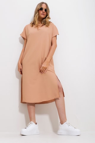 Vestido direito - Salmão