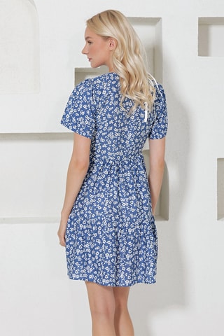 Vestido estilo patinadora - Azul-marinho