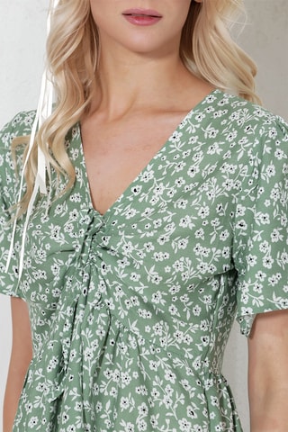 Vestido estilo patinadora - Caqui