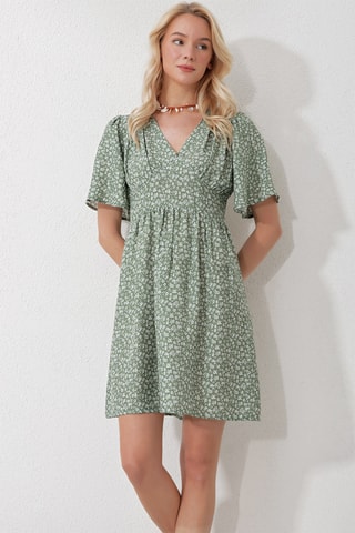 Vestido estilo patinadora - Caqui