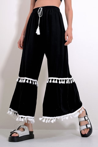 Calças wide legs - Preto