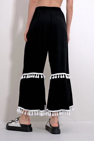 Calças wide legs - Preto