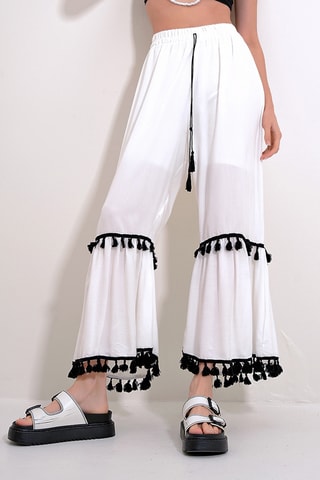 Calças wide legs - Branco