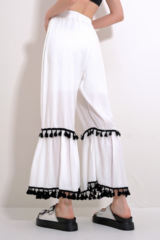 Calças wide legs - Branco