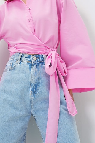 Blusa com nó - Rosa