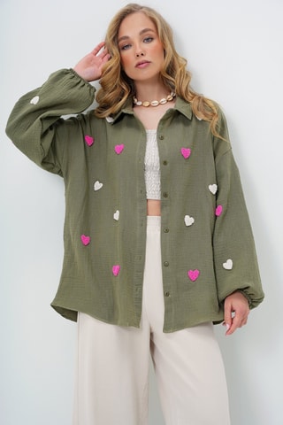 Camisa oversize - Caqui