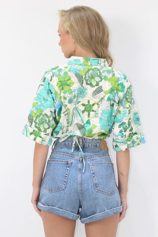 Blusa com nó - Verde