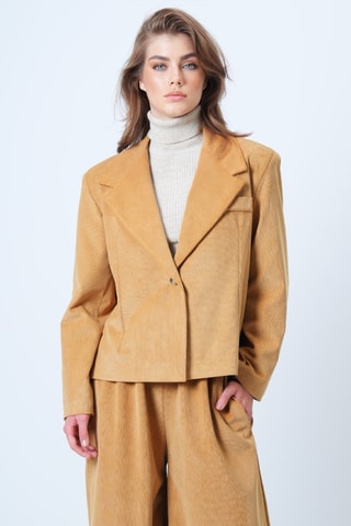 Casaco em veludo - Mostarda