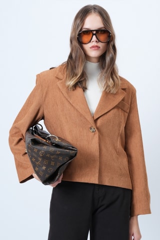 Casaco em veludo - Bege