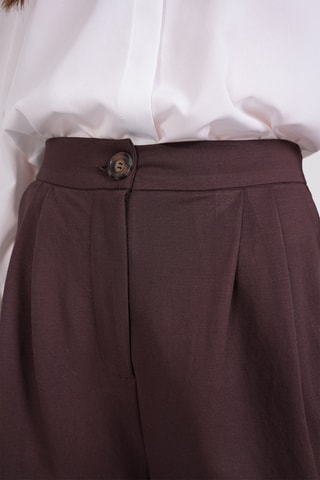 Calças palazzo - Castanho