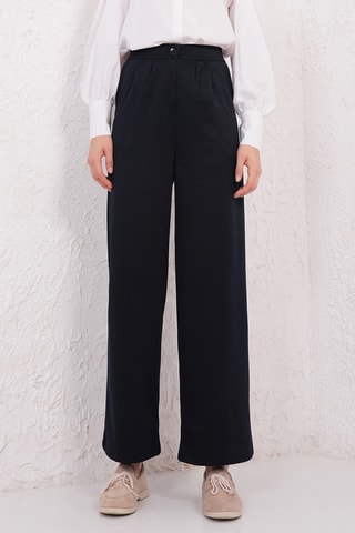 Calças palazzo - Azul-marinho