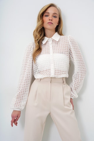 Blusa em renda guipura - Branco