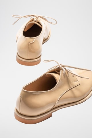 Derbies em couro - Bege