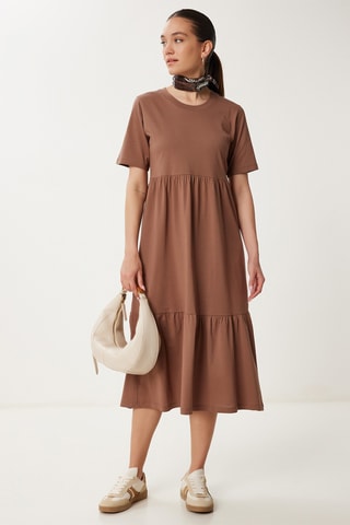 Vestido midi - Castanho