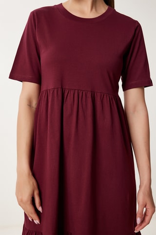 Vestido midi - Bordô