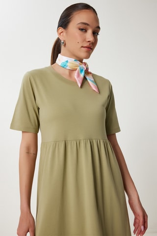 Vestido midi - Caqui