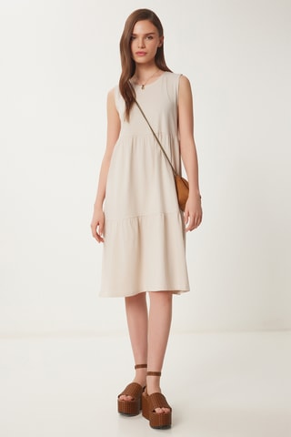 Vestido estilo patinadora - Nude