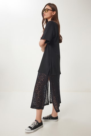 Vestido efeito ilusório - Preto