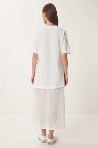 Vestido efeito ilusório - Branco