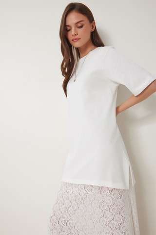 Vestido efeito ilusório - Branco