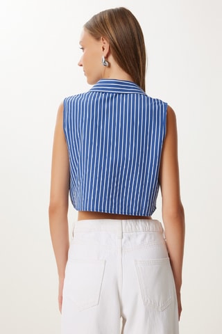 Crop top - Azul-marinho