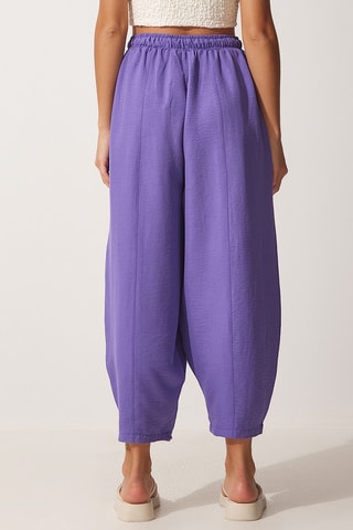 Calças 7/8 cintura subida - Violeta