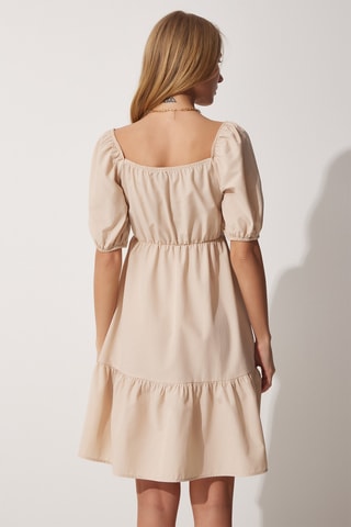 Vestido estilo patinadora - Nude