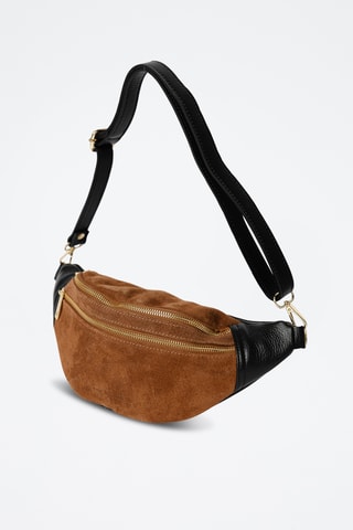 Sac banane en cuir Carola - Marron