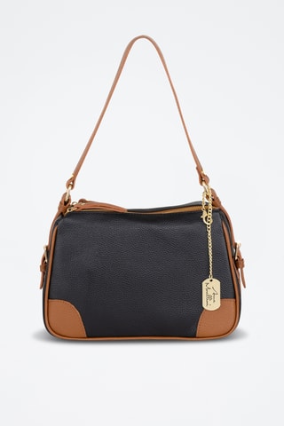Sac porté épaule en cuir Andreina - Noir