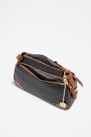 Sac porté épaule en cuir Andreina - Noir