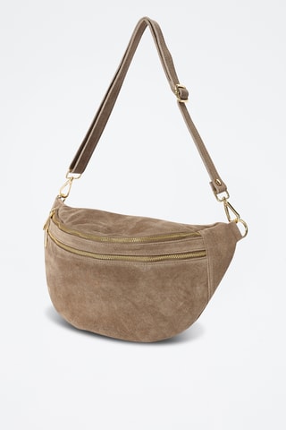 Sac banane en nubuck Iolanda - Taupe