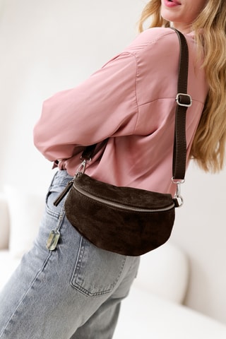 Sac banane en cuir Filellia - Marron