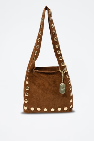 Sac porté épaule en cuir Lania - Marron