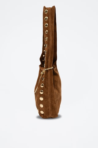 Sac porté épaule en cuir Lania - Marron