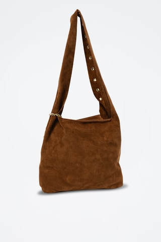 Sac porté épaule en cuir Lania - Marron